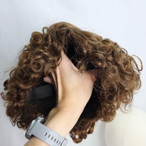 Brown Short Pixie Cut Brown Kinky Curly Short Women's  Wig - Picture 3 of 10